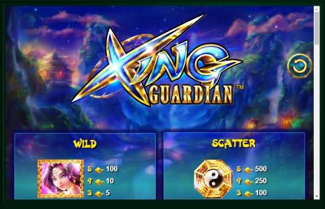 Xing Guardian Slot Machine Scatter Awards and Wild Symbol Screen