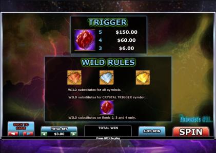 The Alchemists Spell Slot Machine Wild Rules Screen