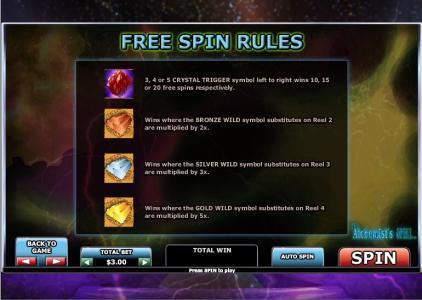 he Alchemists Spell Slot Machine Free Spins Bonus Screen
