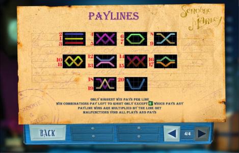 Ghosts Of Christmas Slot Machine Paylines Screen