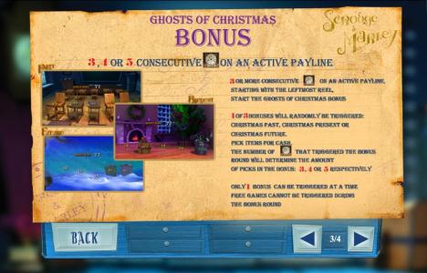 Ghosts Of Christmas Slot Machine Ghosts of Christmas Bonus Information Screen