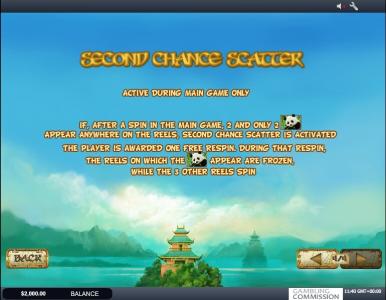 Lucky Panda Slot Machine Free Spins Bonus Screen