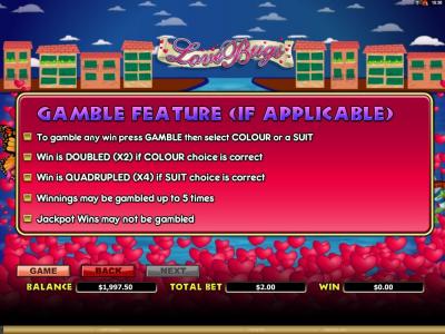 Love Bugs Slot Machine Game Feature Screen