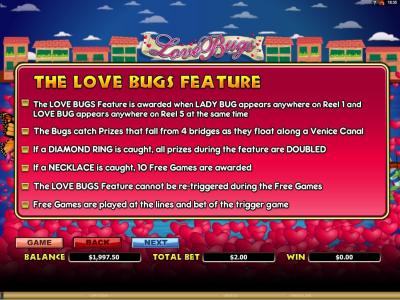 Love Bugs Slot Machine The Love Bugs Feature Screen