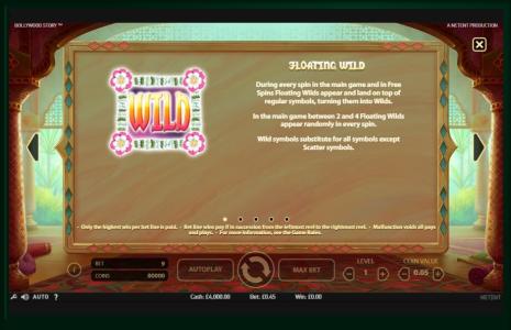 Bollywood Story Slot Machine Wild Symbol Screen