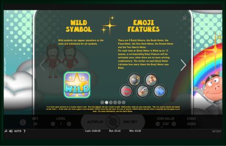 Emoji planet Slot Machine Wild Symbol Screen