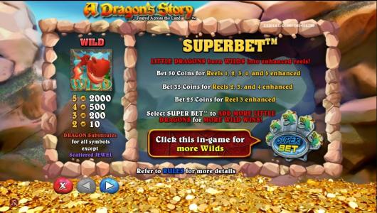 A Dragons Story Slot Machine Wild Symbol Screen
