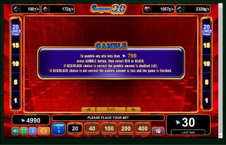 20 Super Hot Slot Machine Gamble Feature