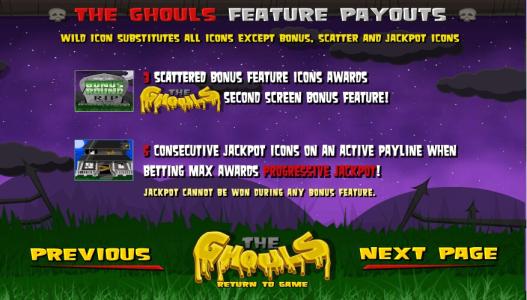 Ghouls Gold Slot Machine Scatter Awards Screen