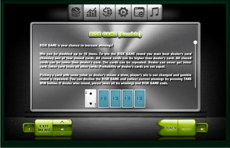 Fresh Fruits Slot Machine Risk Game (Gamble) Screen