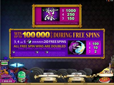 Hot Ink Slot Machine Free Spins Bonus Screen