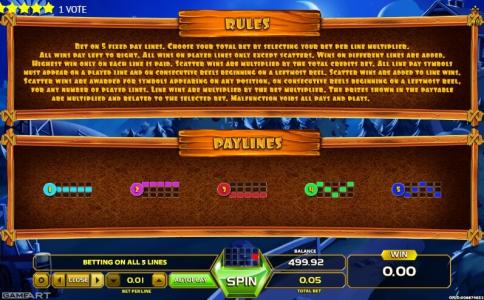 Money Farm 2 Slot Machine Game Rules Screen