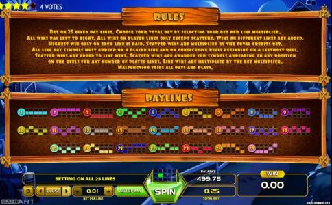 Money Farm 2 Slot Machine Paylines Screen