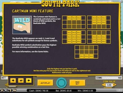 South Park Slot Machine Wild Symbol Screen