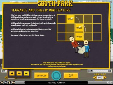 South Park Slot Machine Wild Symbol Screen