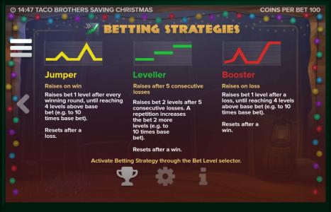Taco Brothers Saving Christmas Slot Machine Paylines Screen