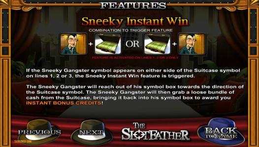 The Slotfather Slot Machine Wild Symbol Screen