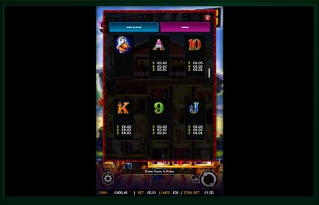 Crazy Goose Slot Machine Paytable Screen