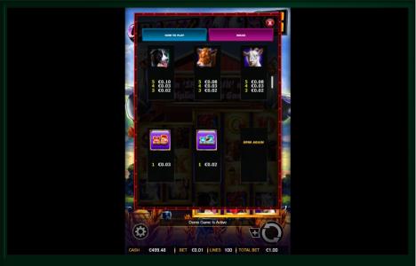 Crazy Goose Slot Machine Paytable Screen