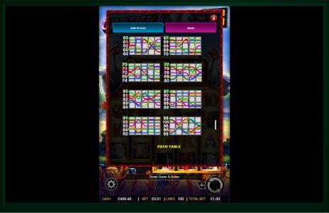 Crazy Goose Slot Machine Paylines Screen
