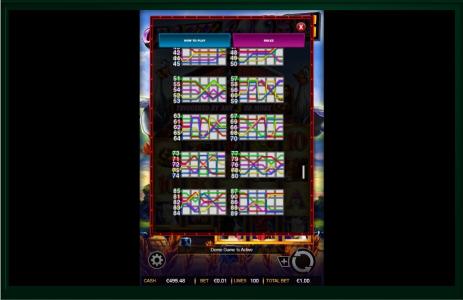 Crazy Goose Slot Machine Paylines Screen