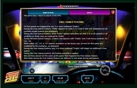 Flash Cash Slot Machine Free Games Screen
