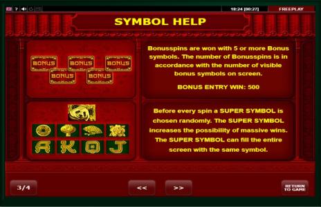 Big Panda Slot Machine Wild Symbol Screen