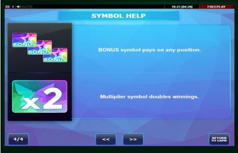 All Ways Win Slot Machine Bonus Symbol Screen