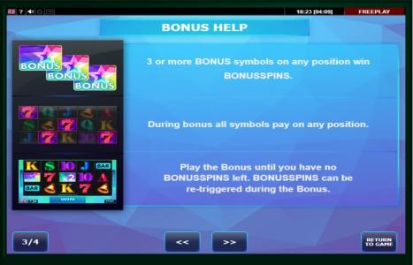 All Ways Win Slot Machine Bonus Game Screen