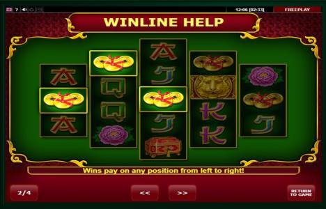 Grand Tiger Slot Machine Winline Help with Symbols Screen