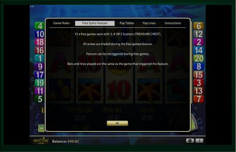 Dolphin Treasure Slot Machine Free Spins Bonus Screen