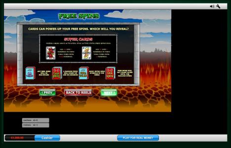 Angel or Devil Slot Machine Paytable Screen