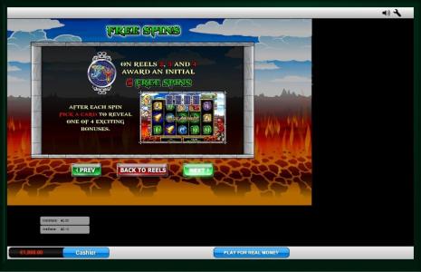 Angel or Devil Slot Machine Free Spins Bonus Screen