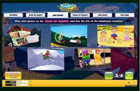 Life of Leisure Slot Machine Path of Plenty Mini Games Feature Screen