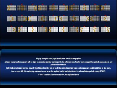 Dragon Spin Slot Machine Paylines Screen