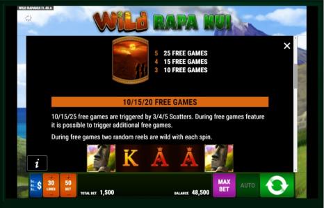 Wild Rapa Nui Slot Machine Free Games Screen
