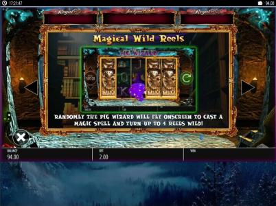 Harry Trotter The Pig Wizard Slot Machine Wild Symbol Screen