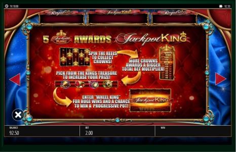 Diamond Jackpots Slot Machine Bonus Game Screen