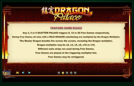 Dragon Palace Slot Machine Gamble Feature Screen