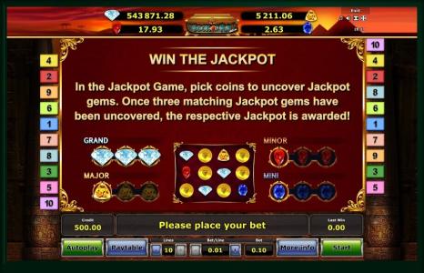 Book of Ra Deluxe Jackpot Edition Slot Machine Win the Jackpot Feature Screen