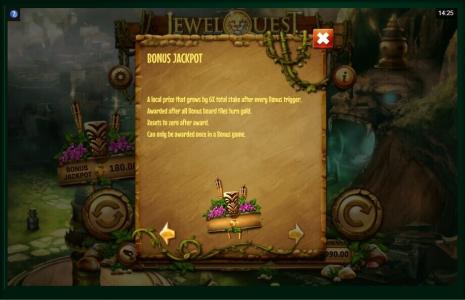 Jewel Quest Riches Slot Machine Bonus Jackpot Feature Screen