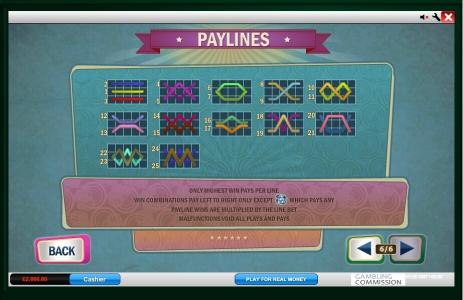 The Love Boat Slot Machine Paylines Screen