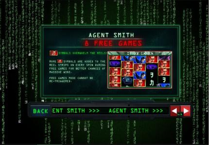 The Matrix Slot Machine Free Games Screen