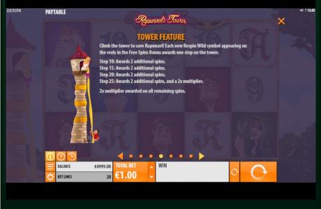 Rapunzels Tower Slot Machine Wild Symbol Screen