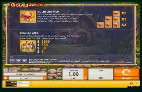 Goldilocks And The Wild Bears Slot Machine Wild Symbol Screen