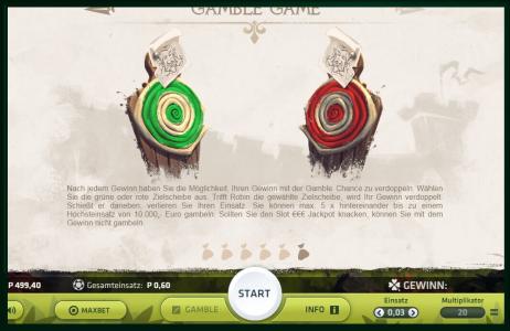 Robin of Sherwood Slot Machine Gamble Game Screen