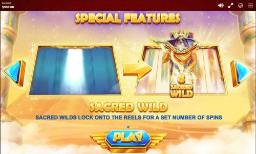 RAs Legend Slot Machine Wild Symbol Screen