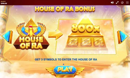 RAs Legend Slot Machine House of Ra Bonus Screen