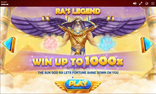 RAs Legend Slot Machine Game Bonus Screen
