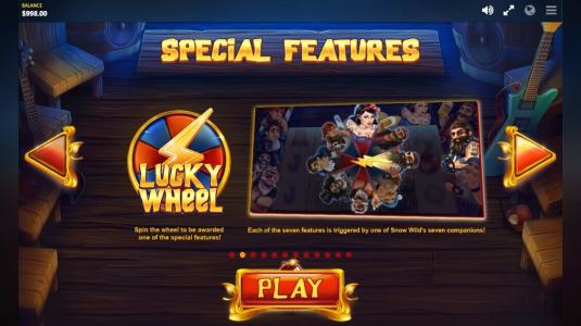 Snow wild and the 7 features Slot Machine Special Features Lucky Wheel Screen